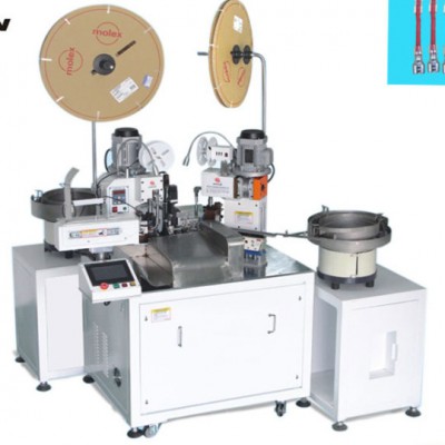 Wire Stripping and Crimping Machine With Sleeve Inserting Function